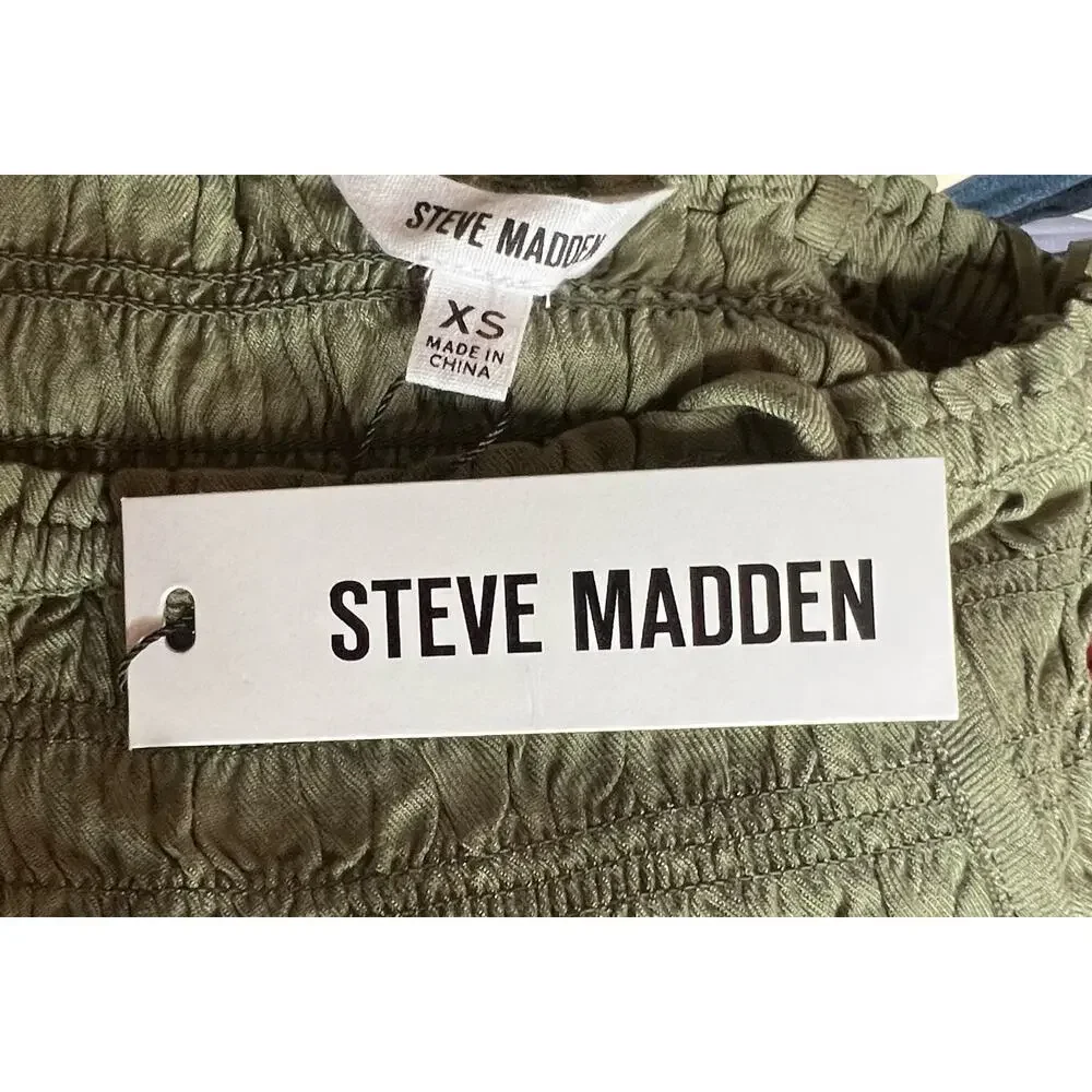 Steve Madden Natural Beauty Jumpsuit Deep Olive XS NWT